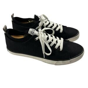 Kenneth Cole The Run Canvas Sneaker Shoe Black Inner Sock Mens Size 11